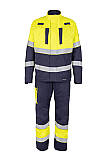 Nehořlavé antistatické pracovní kalhoty do pasu GOODPRO JAKUB Hi-Vis, žlutá/navy blue
