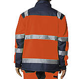 Pánská reflexní fleecová mikina Issaline Workia HiVi, oranžová/navy