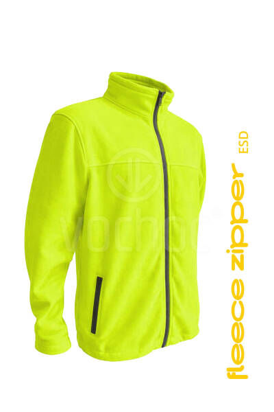 Pracovní mikina CHAMEO FLEECE ZIPPER ESD, žlutá