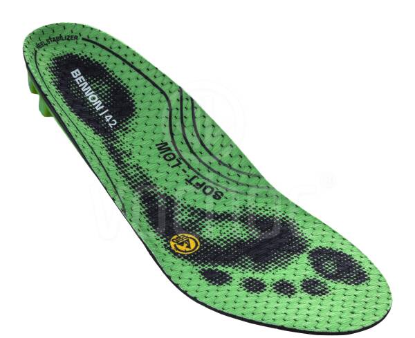 Vkládací stélka do obuvi ORTHOCOMFORT ESD Soft Low Insole, černo-zelená