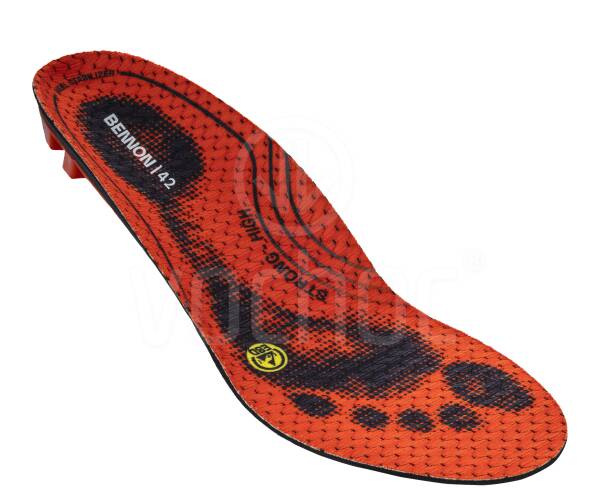 Vkládací stélka do obuvi ORTHOCOMFORT ESD Strong High Insole, černo-červená