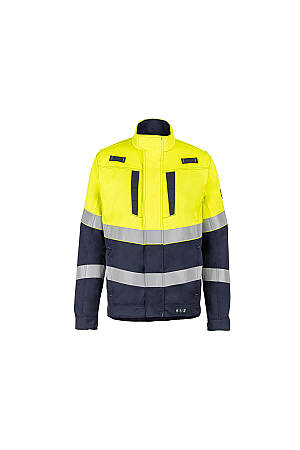 Nehořlavá antistatická pracovní blůza GOODPRO JAKUB Hi-Vis, žlutá/navy blue